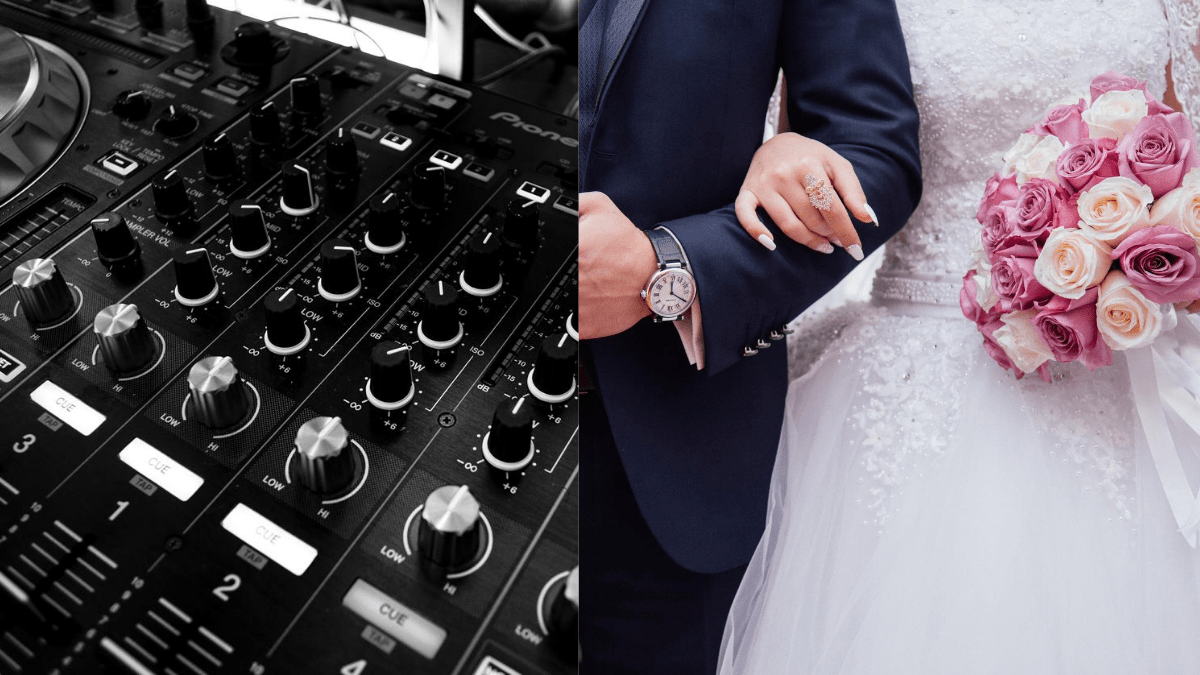 Greenville Wedding DJ equipment and a couple